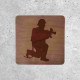 Wooden Signage - Firefighter Icon with Fire Hose