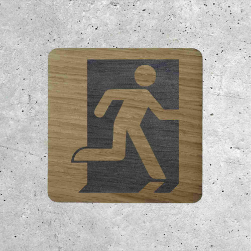 Wooden Signage - Emergency Exit Sign