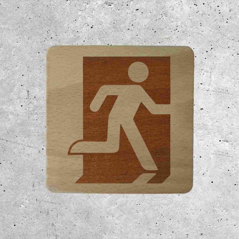 Wooden Signage - Emergency Exit Sign