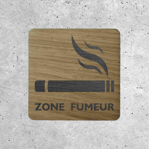 Wooden Sign - Smoking Area