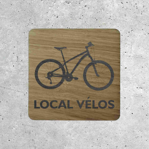 Signalétique en Bois - Local à Vélos