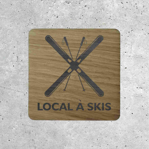 Signalétique en Bois - Local à Skis