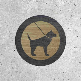 Wooden Sign - Dog on Leash Required