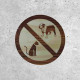 Wooden Sign - No Animal Access