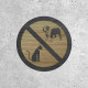 Wooden Sign - No Animal Access