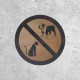 Wooden Sign - No Animal Access