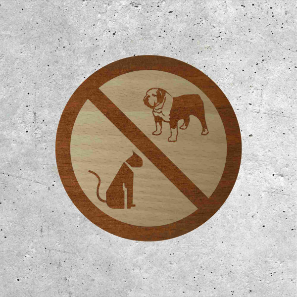 Wooden Sign - No Animal Access