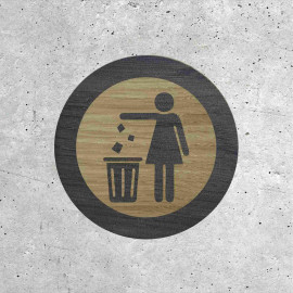 Wooden Sign - Please Dispose of Your Waste Here