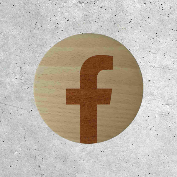 Wooden Signage - Facebook Social Media