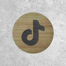 Wood Signage - TikTok Social Networks