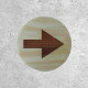 Wooden Sign - Right / Left Direction Arrow