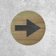 Wooden Sign - Right / Left Direction Arrow