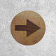 Wooden Sign - Right / Left Direction Arrow