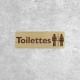 Panneau Toilettes en Bois - Hommes et Femmes