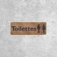 Panneau Toilettes en Bois - Hommes et Femmes