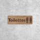 Panneau Toilettes en Bois - Hommes et Femmes