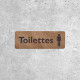 Men’s Wooden Bathroom Sign - Minimalist Style