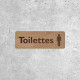 Men’s Wooden Bathroom Sign - Minimalist Style