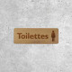 Signalétique Bois - Toilettes pour Dames