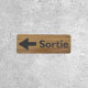 Wooden Directional Sign - Exit Left