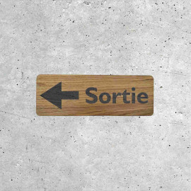 Wooden Directional Sign - Exit Left