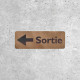 Wooden Directional Sign - Exit Left