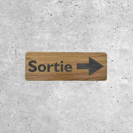 Panneau Directionnel en Bois - Sortie à droite