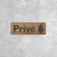 Wooden Private Access Sign with Hand Icon