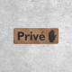 Wooden Private Access Sign with Hand Icon