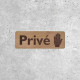 Wooden Private Access Sign with Hand Icon