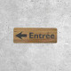 Wooden Entry Sign with Left Arrow