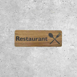 Panneau en Bois Restaurant - Signalétique de Restauration