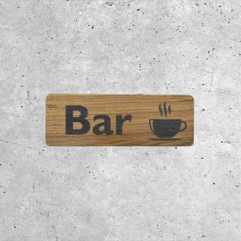 Wooden Bar Sign - Coffee Cup Signage