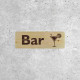 Wooden Bar Sign - Cocktail Glass Indicator