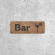 Wooden Bar Sign - Cocktail Glass Indicator