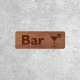 Panneau en Bois Bar - Signalétique avec Verre de Cocktail