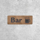 Panneau en Bois Bar - Signalétique avec Chope de Bière