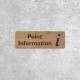 Wooden Information Sign Panel - Signage with Info Icon