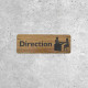 Plaque Bois Direction - Signalétique Élégante pour Bureau