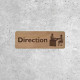 Wooden Direction Sign - Elegant Office Signage