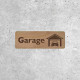 Wooden Plaque Garage with Car Symbol