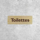 Panneau Toilettes en Bois