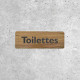 Wooden Toilet Sign