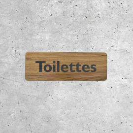 Panneau Toilettes en Bois