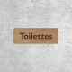 Panneau Toilettes en Bois