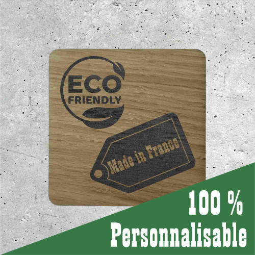 Signalétique en bois carrée personnalisable