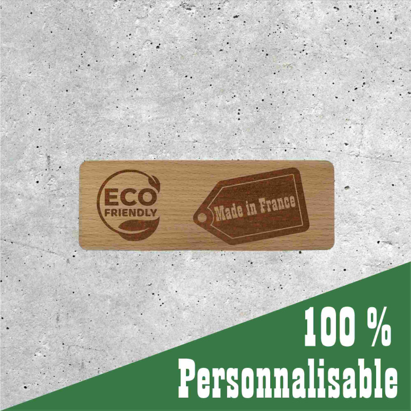 Signalétique en bois rectangle personnalisable – Made in France et éco-conçue