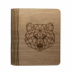 Wooden book / photo album, customizable, bear motif, child birth