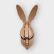 Tête de lapin en bois 45 cm