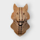 Wooden bull head 39 cm